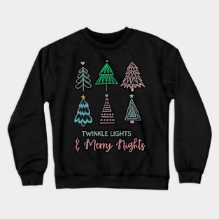 Christmas Twinkle Lights Merry Nights Crewneck Sweatshirt